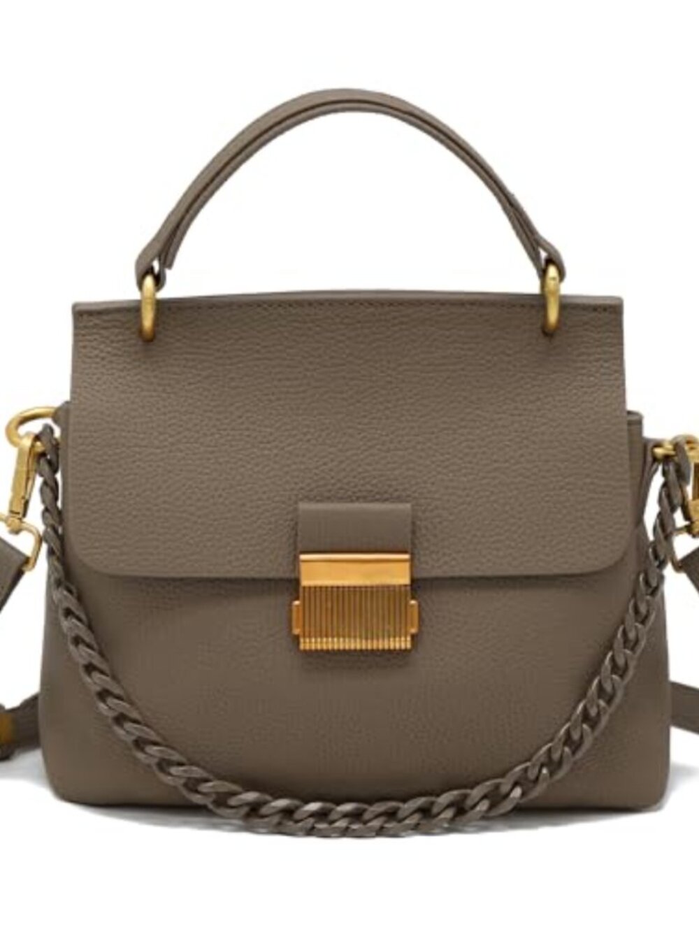 Genuine Leather Satchel Crossbody Handbag Adjustable Strap